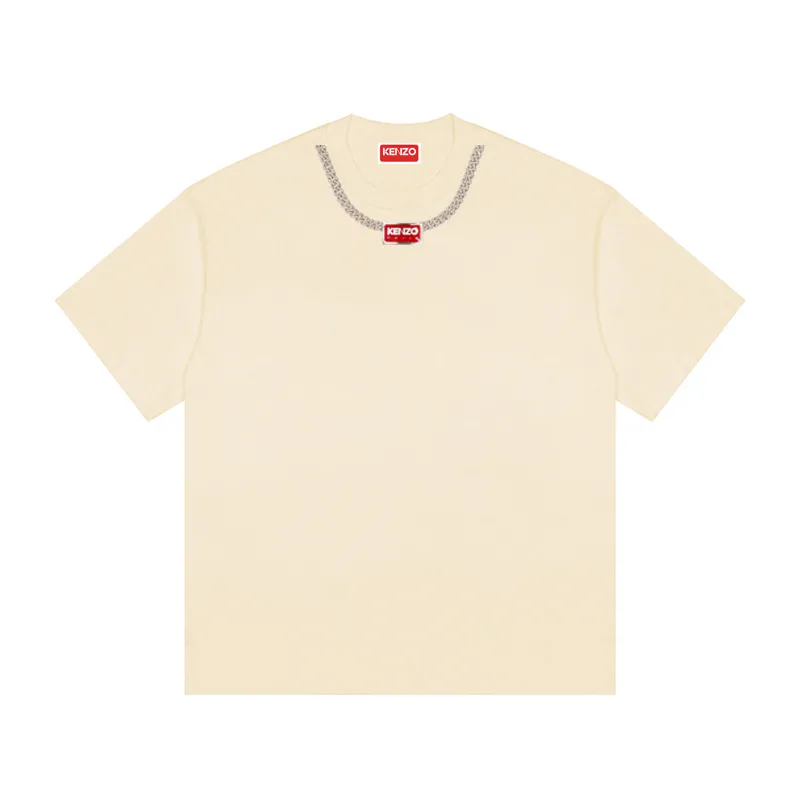 Kenzo 'KENZO PIXEL' T-SHIRT Necklace Printed LOGO Color: Black White Apricot Blue Size: M L XL XXL Three Standards Style Number: K 57